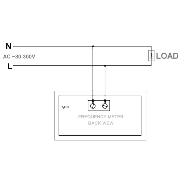 AC Frequency Meter Digital Hertz Meter Pengukur Frekuensi Hz