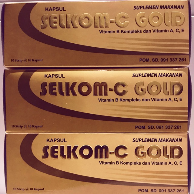 Vitamin Selkom C Gold (B Kompleks & Vitamin A, C, E) isi 100 Kapsul (READY STOCKS)