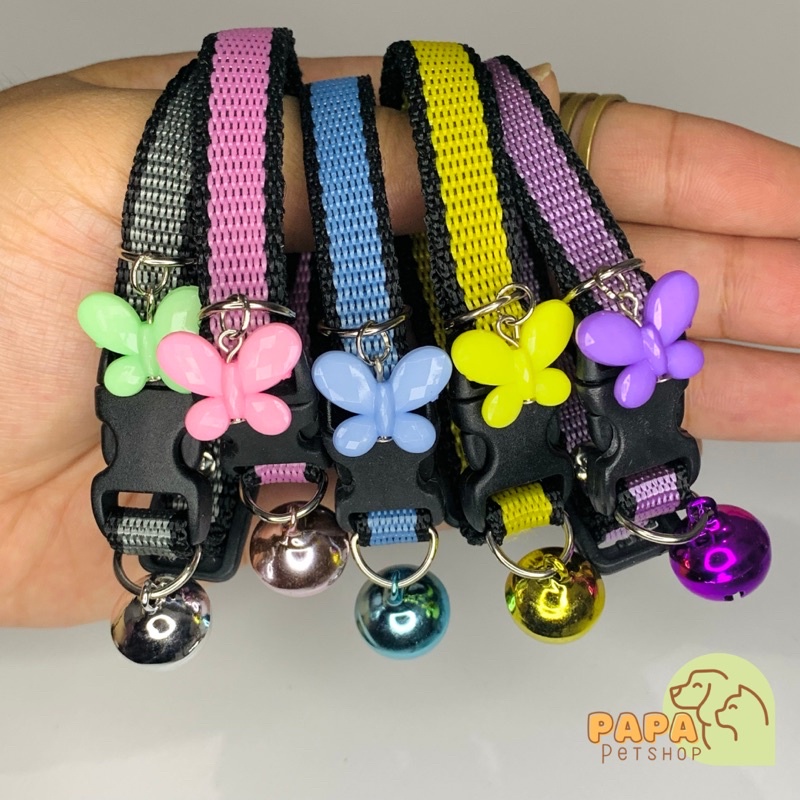 Kalung Kucing kupu-kupu cantik lonceng 14mm