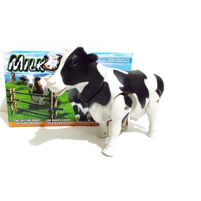 Mainan Anak - Milk Cow Sapi Perah Jalan Suara Sapi Light Sound TL~