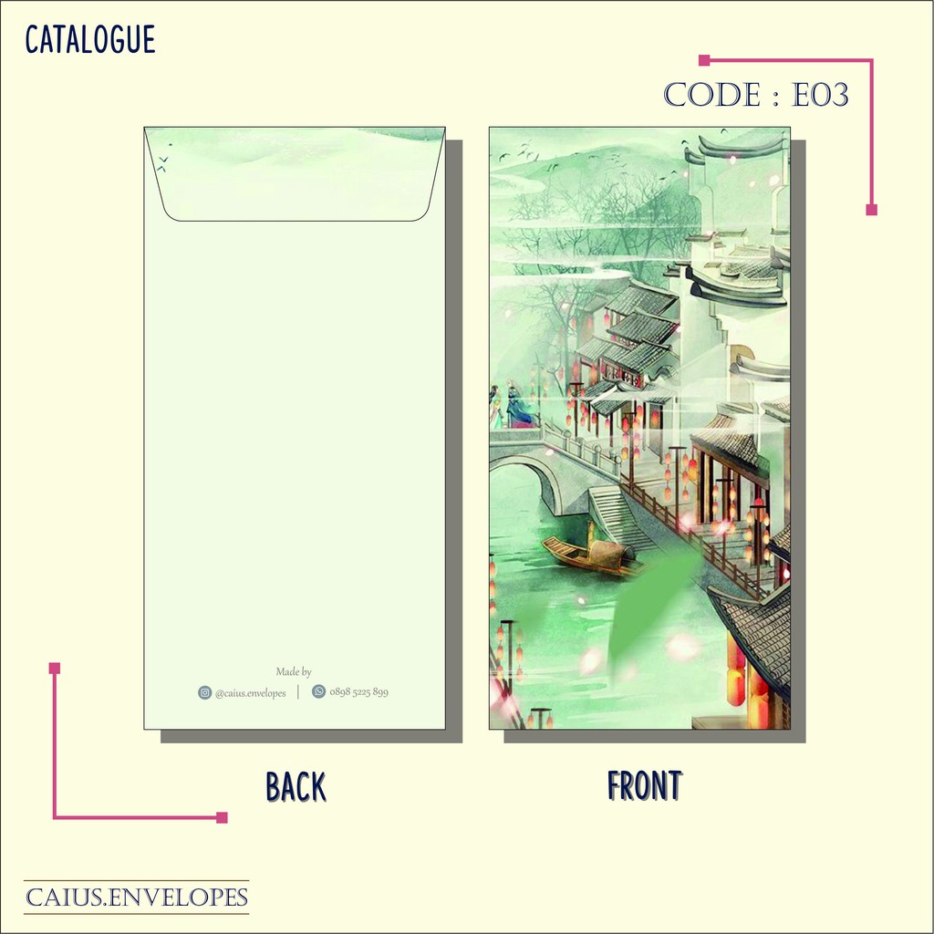 

Amplop custom motif chinese style