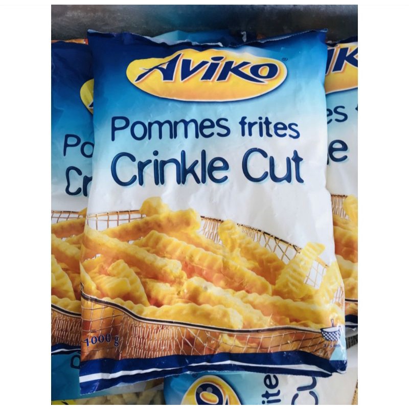 

Aviko Pommes Frites Crinkle Cut / Kentang Aviko Crinkle Cut 1Kg