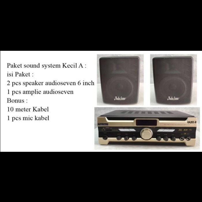 Paket Sound System Karaoke Audio Seven Original Murah 6 Inch Free Mic