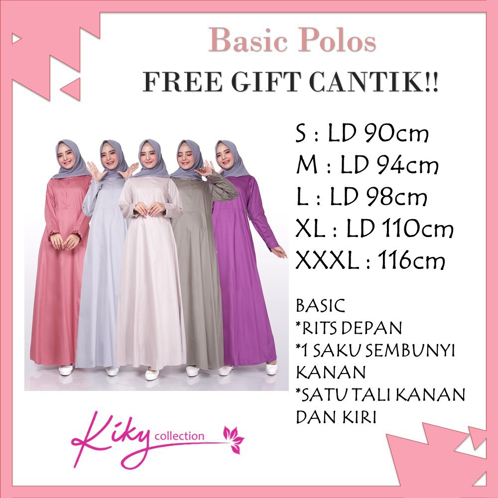Promo Terbaru Gamis Katun Jepang Ori Polos Twill 2
