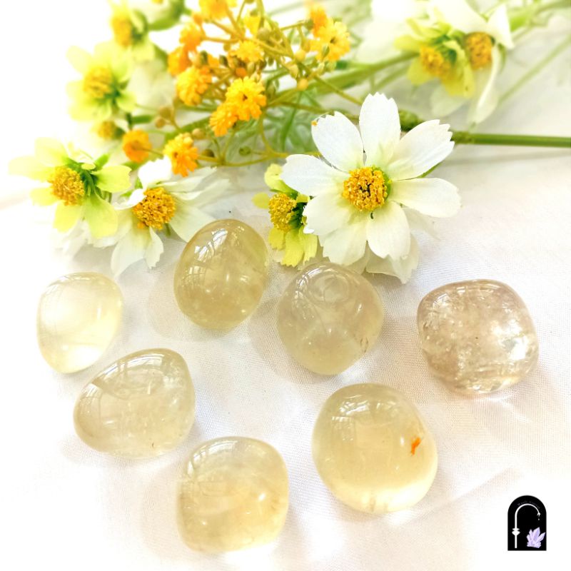 Lemon Quartz Tumble Crystal Natural Stone