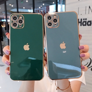 Casing iPhone Plating TPU Case Warna Solid Case Penutup