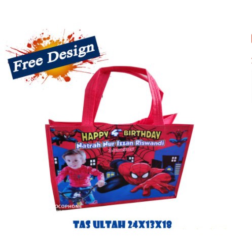 

kembangjoyoofficial Tas Ultah Landscape Custom - Bahan Tebal 75gsm Kualitas Bagus tas wanita pria