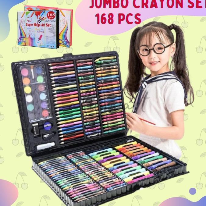 

168 pcs - pensil warna, alat tulis set crayon, coloring set, colouring