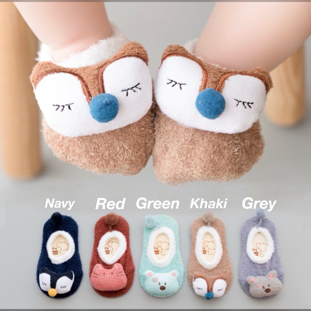 Kaos Kaki Bulu Bayi Karakter 3D Bahan Halus, Lembut dan Adem Premium Bayi