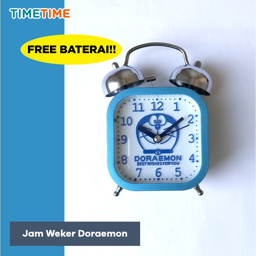 Jam Weker Karakter Kring Jam Beker Besi Doraemon Hello Kitty Mickey Mouse Free Baterai