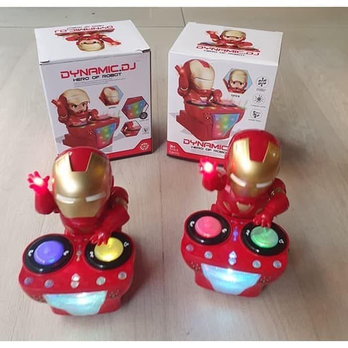 Mainan Iron Man DJ Dynamic Hero Off Robot Dance Hero
