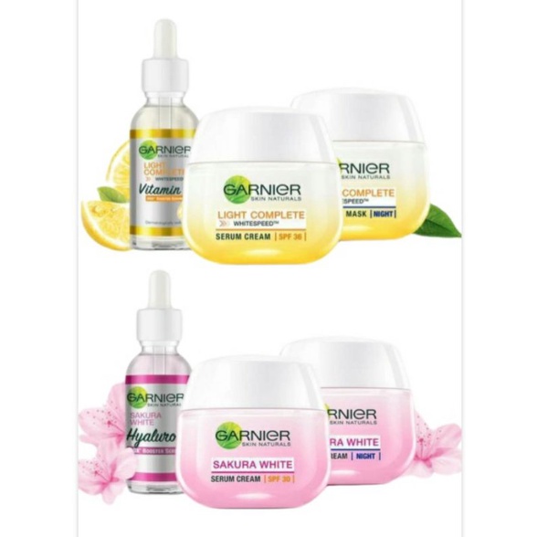 GARNIER BRIGHTCOMPLETE SERUM30ML+CREAM DAY 50ML+CREAM NIGHT 50ML