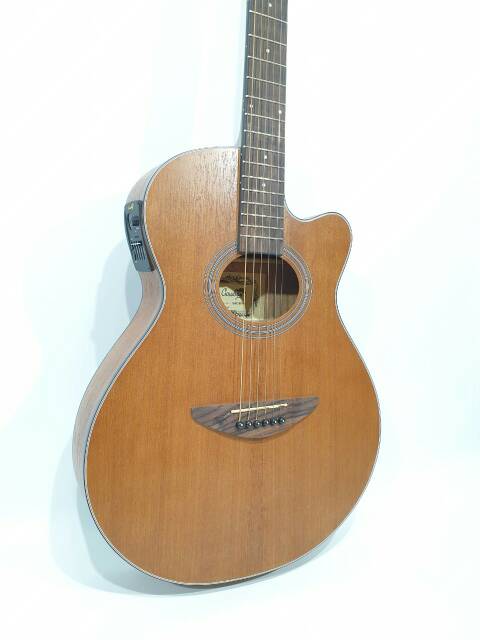 Gitar Akustik Elektrik Merk Cowboy Original Warna Coklat Tipe GWC-38 NS Equalizer Tuner Slim Trusrod