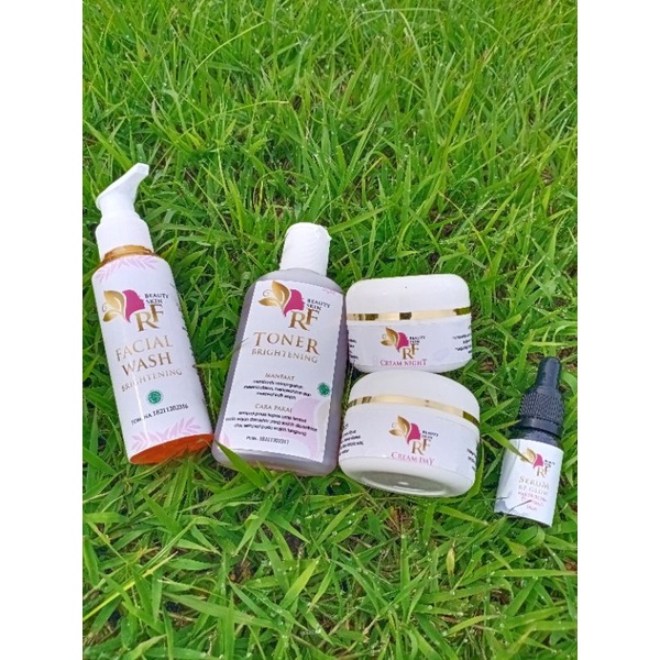 SKINCARE BPOM CREAM PEMUTIH WAJAH PAKET SIMPLE WHITENING AMPUH  RF GLOWING