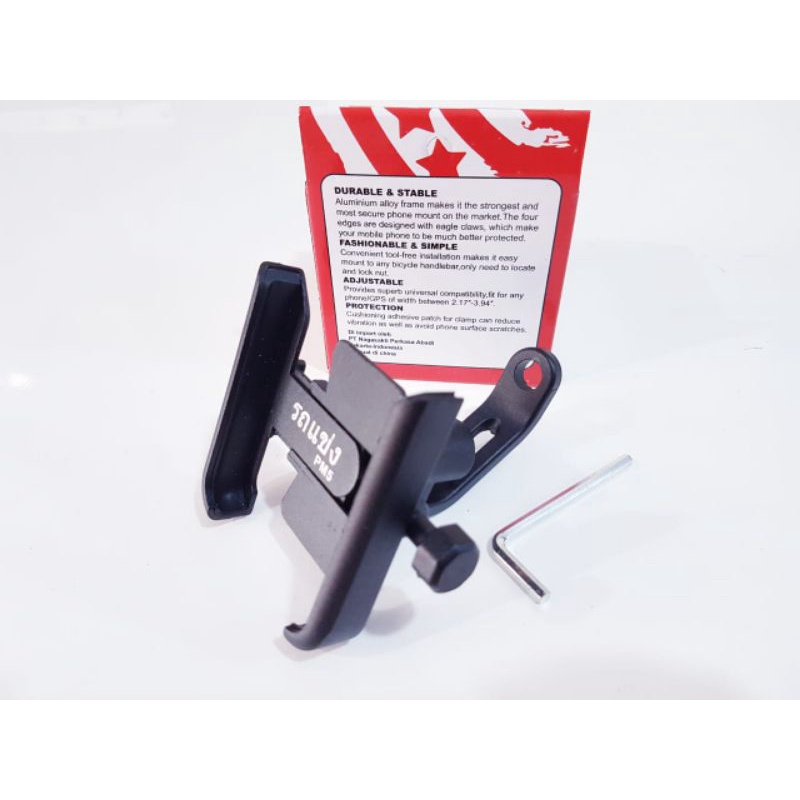 PHONE HOLDER/HOLDER JEPIT HP MOTOR SPION/STANG STIR/PENJEPIT HP MOTOR/JEPITAN HP PHONE UNIVERSAL