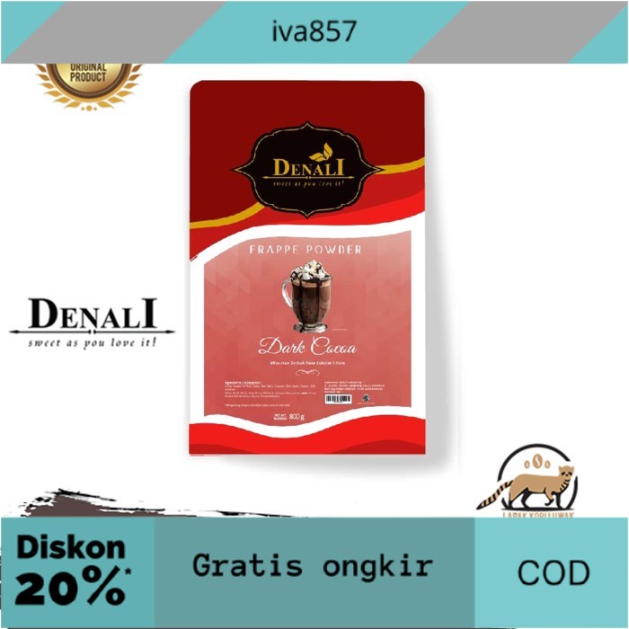 

PROMO Dark Cocoa Powder merk Denali GRATIS ONGKIR