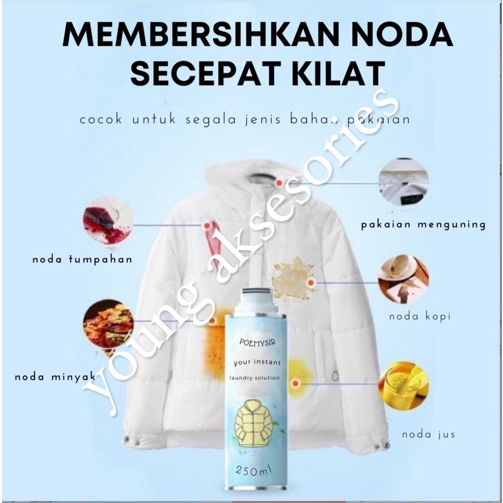 [CUCI GUDANG] Poemysir Spray Pembasmi Noda Pakaian Jaket/ Pembersih Pakaian Jaket 260 ML