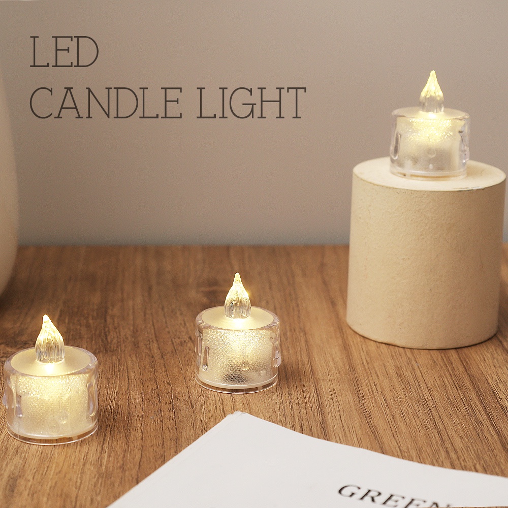 Ornamen Lilin Led Luminous Tanpa Api Untuk Dekorasi Pesta Natal Thanksgiving