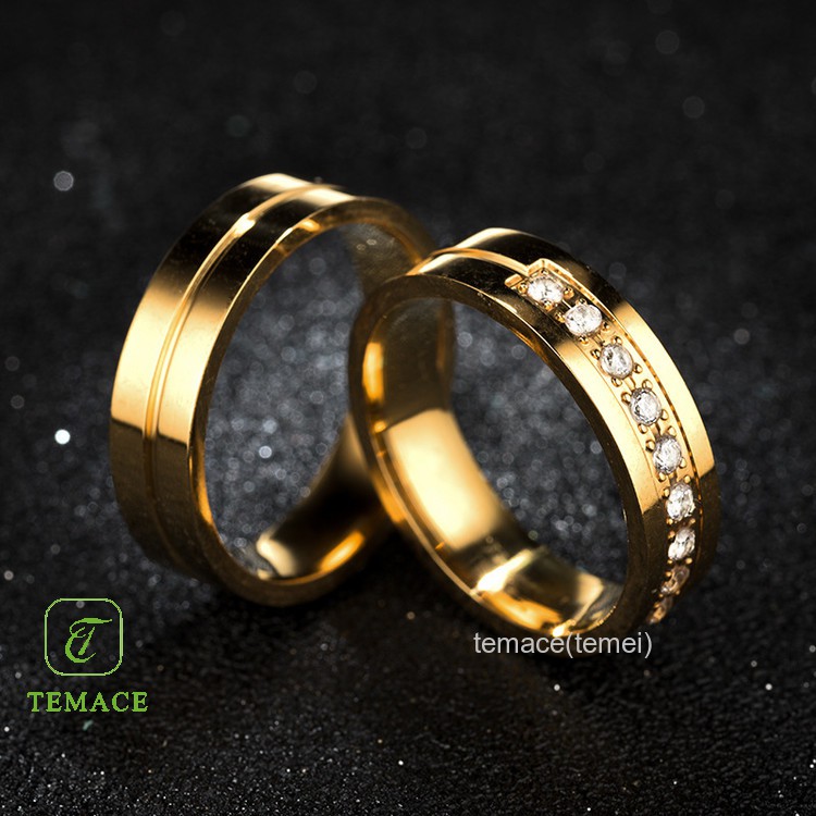 CINCIN TITANIUM COUPLE PRIA WANITA ANTI KARAT ANTI LUNTUR KEREN