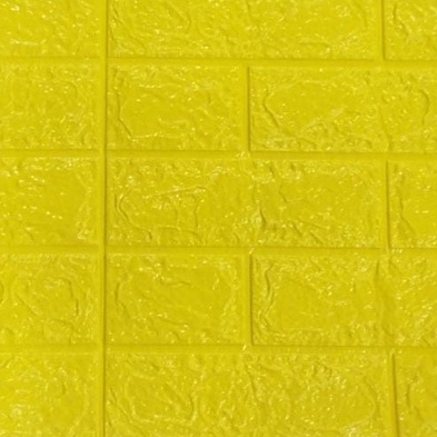 ✧YUKSHOPING✧ Wallpaper Dinding Foam 3D / Stiker Wallpaper Dinding Mini Dekorasi / Wallpaper 3D R461-KUNING