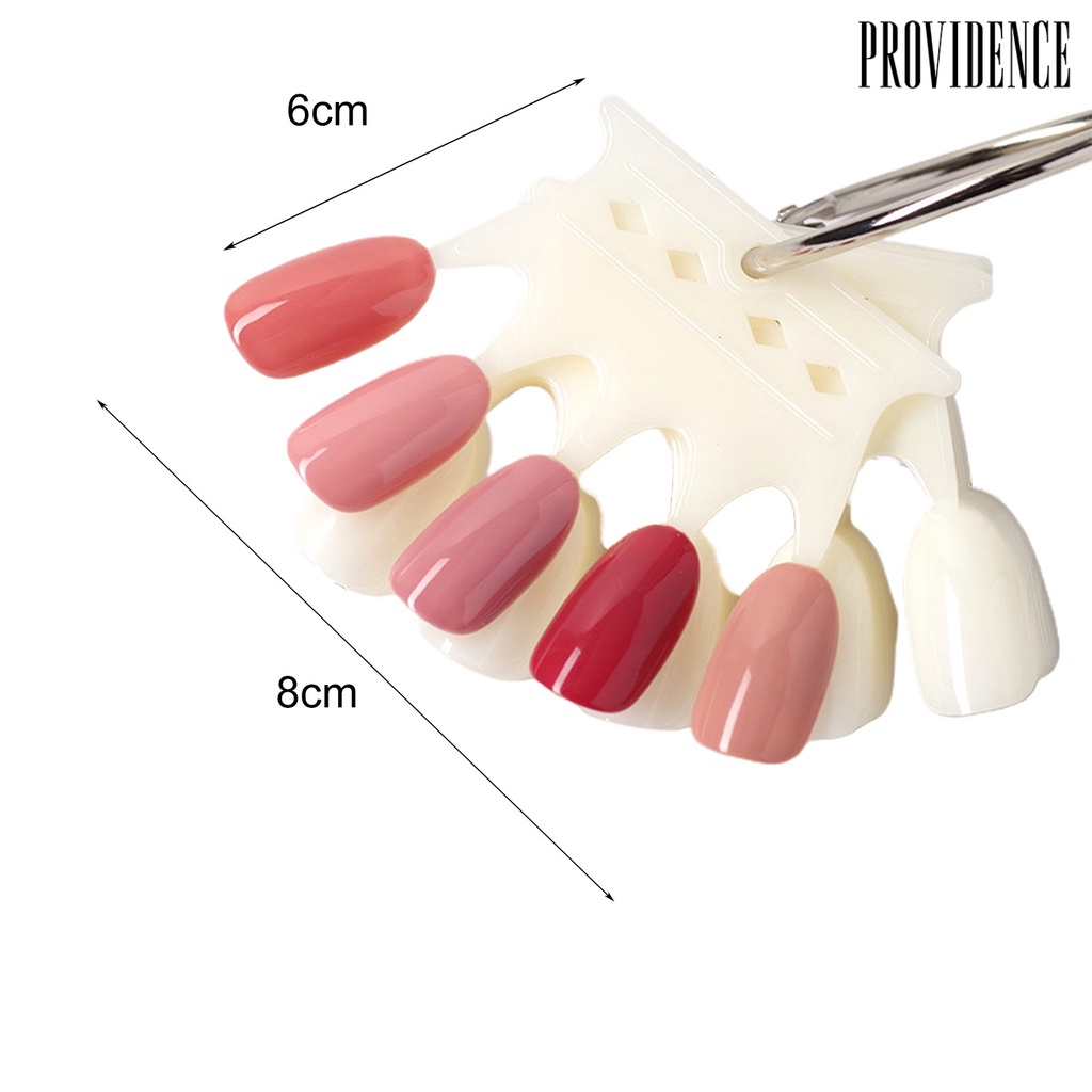 Providence 10Pcs/50Pcs Fan-Shaped Nail Display Card Practice ABS Crown Type Nail Art Tips Display Practice Sticks for Manicure