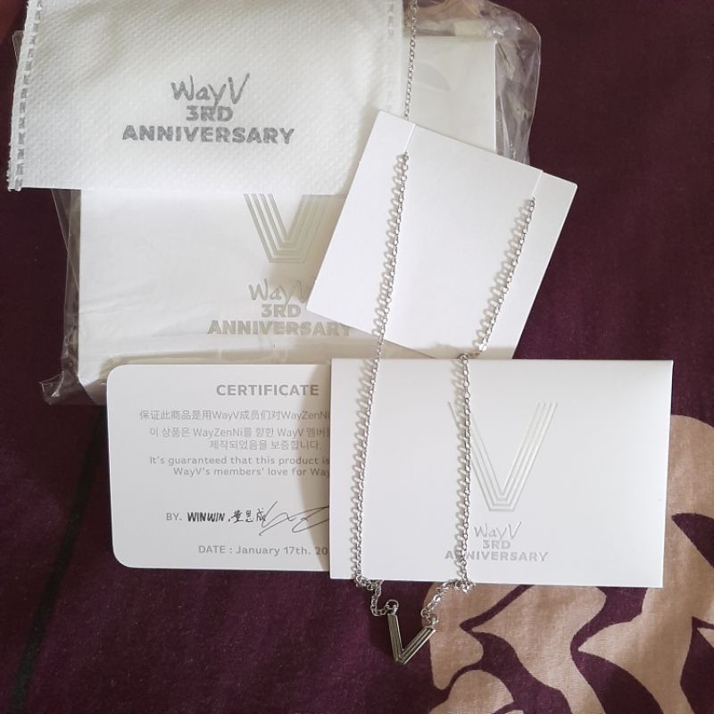 Necklace/Kalung Only MD 3rd Anniversary Wayv Winwin Ver