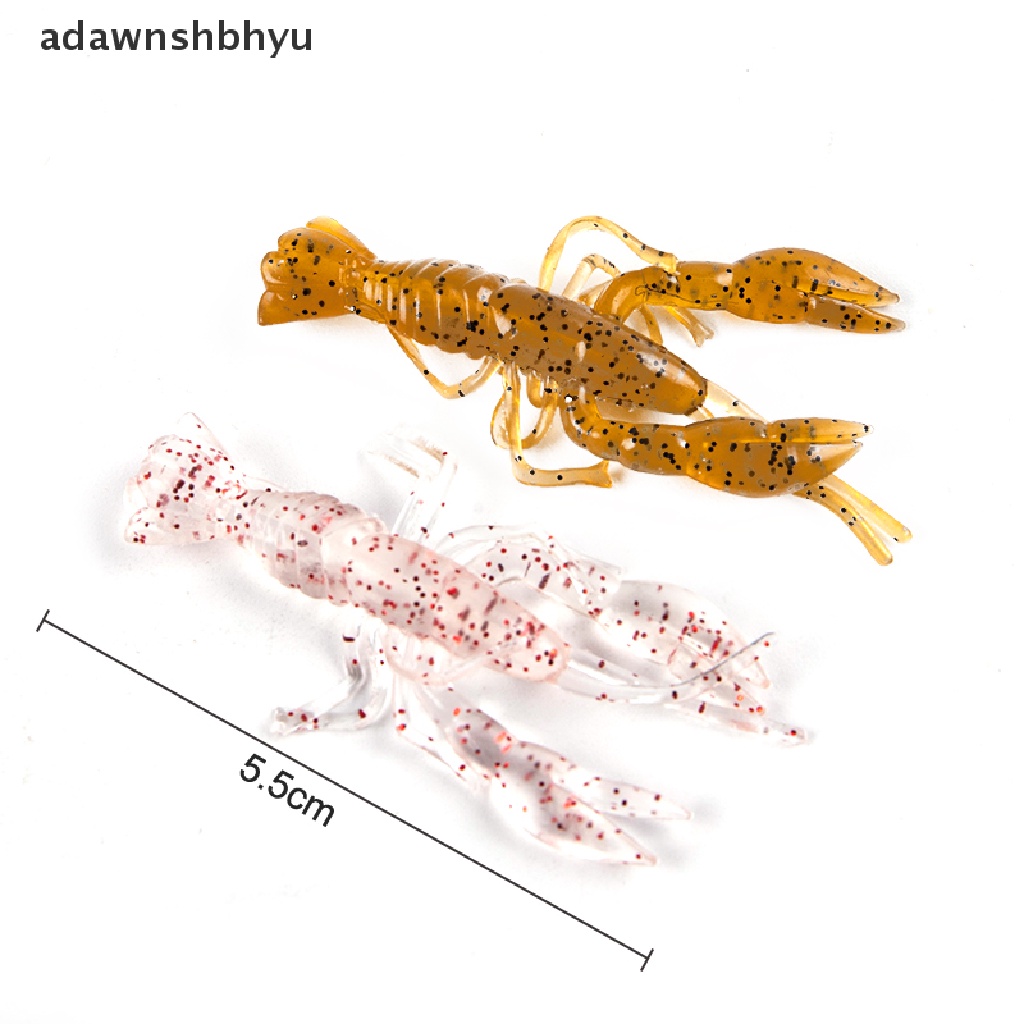 Adawnshbhyu 5Pc 5.5cm /1.5g Artifisial Palu Udang Silika Gel Lembut Bionic Umpan Pancing Umpan