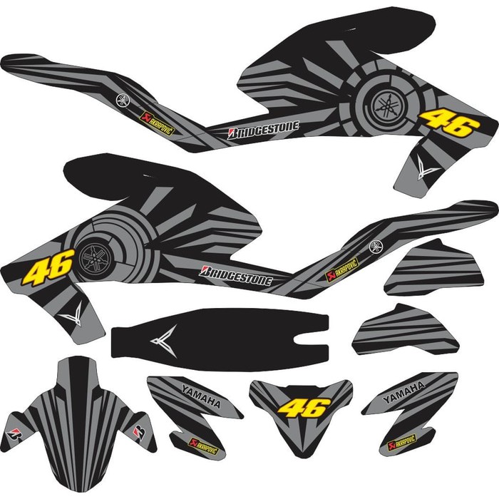 Sticker All New Vixion 2017 Fullbody Sun Moon Rossi