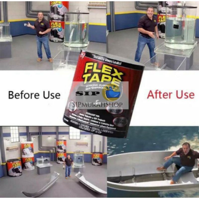 (BIG SALE) LAKBAN AJAIB SUPER KUAT ERAT FLEX TAPE ATASI BOCOR ISOLASI SERBAGUNA PERBAIKAN RUMAH LAKBAN ANTI BOCOR LAKBAN SUPER KUAT ERAT FLEX TAPE 4&quot; X 1.5 M ATASI BOCOR PERBAIKAN RUMAH / ISOLASI FLEX TAPE 4&quot; X 1,5 M ANTI BOCOR WATERPROOF AJAIB SUPER KUAT