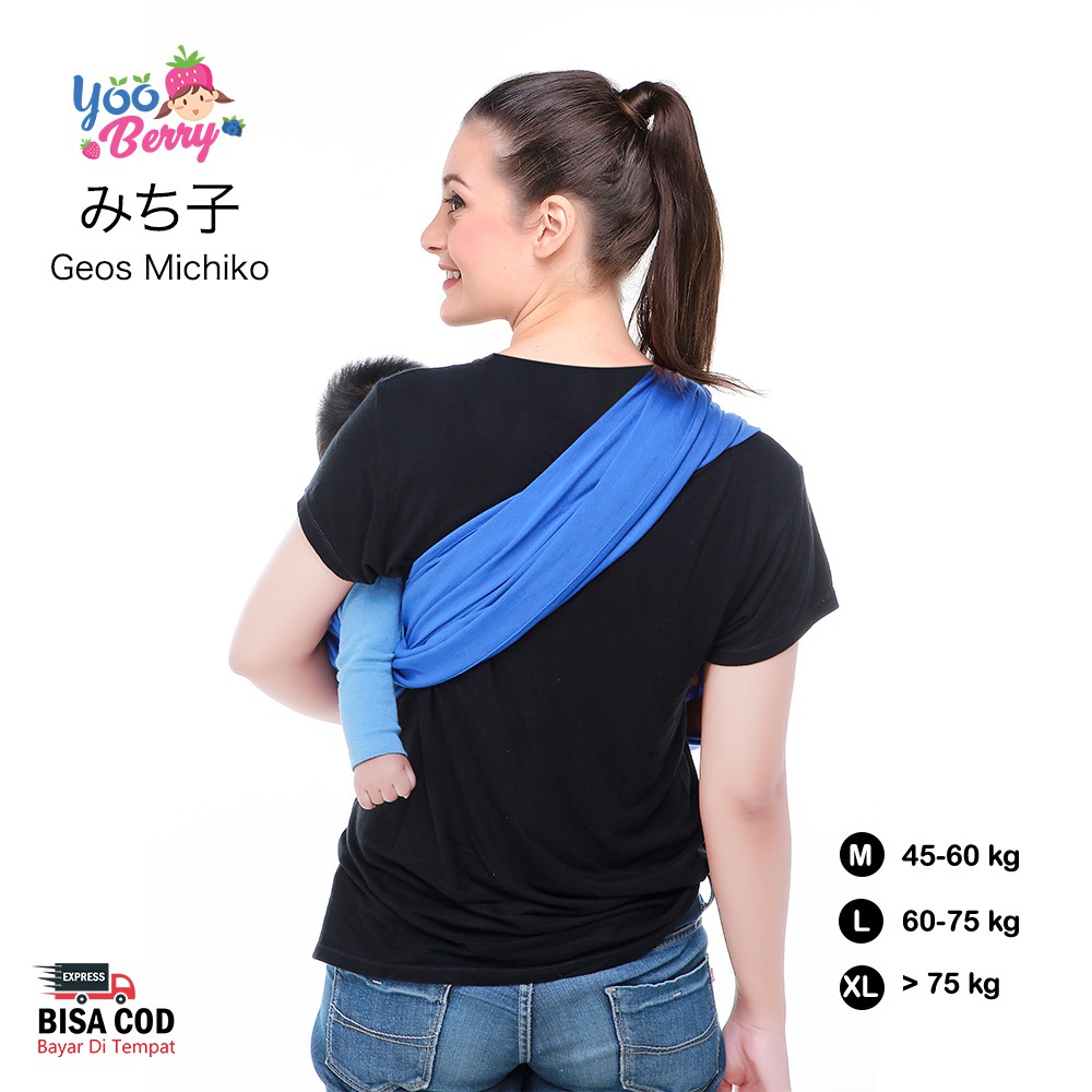 YooBerry Michiko Geos Gendongan Bayi Samping Baby Sling 0-3 Tahun Berry Mart