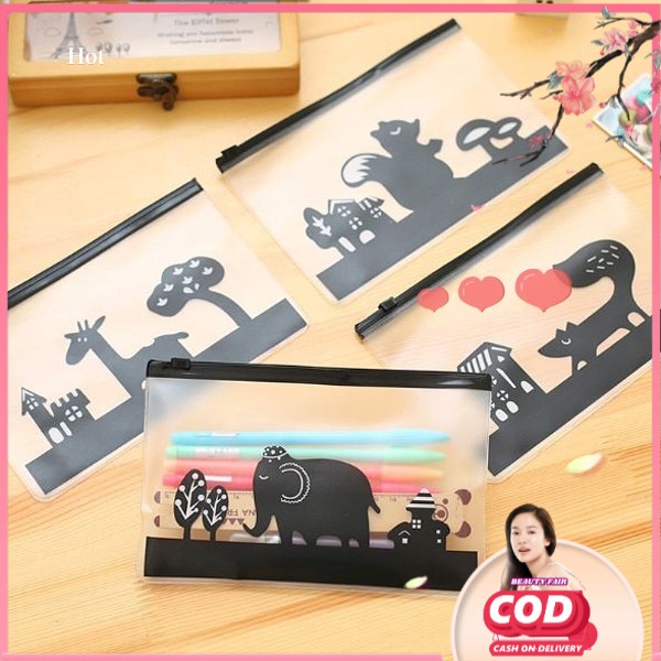 

[BF] ORGANIZER BAG ZIPPER A5 MOTIF BLACK AND WHITE CUTE ANIMAL ( TEMPAT PENSIL / HP / POUCH LUCU KARAKTER