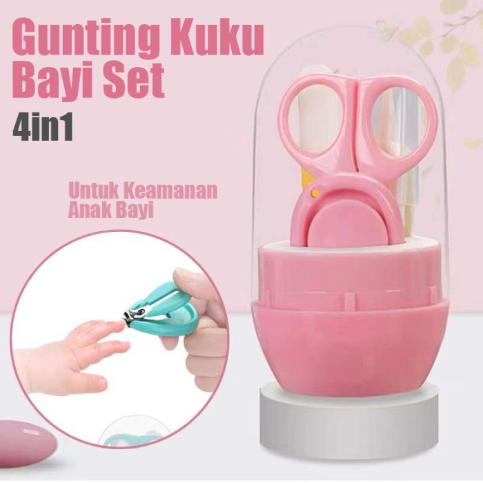Bostonstore Alat potong kuku bayi Perawatan Bayi 4 in1 Gunting kuku Bayi