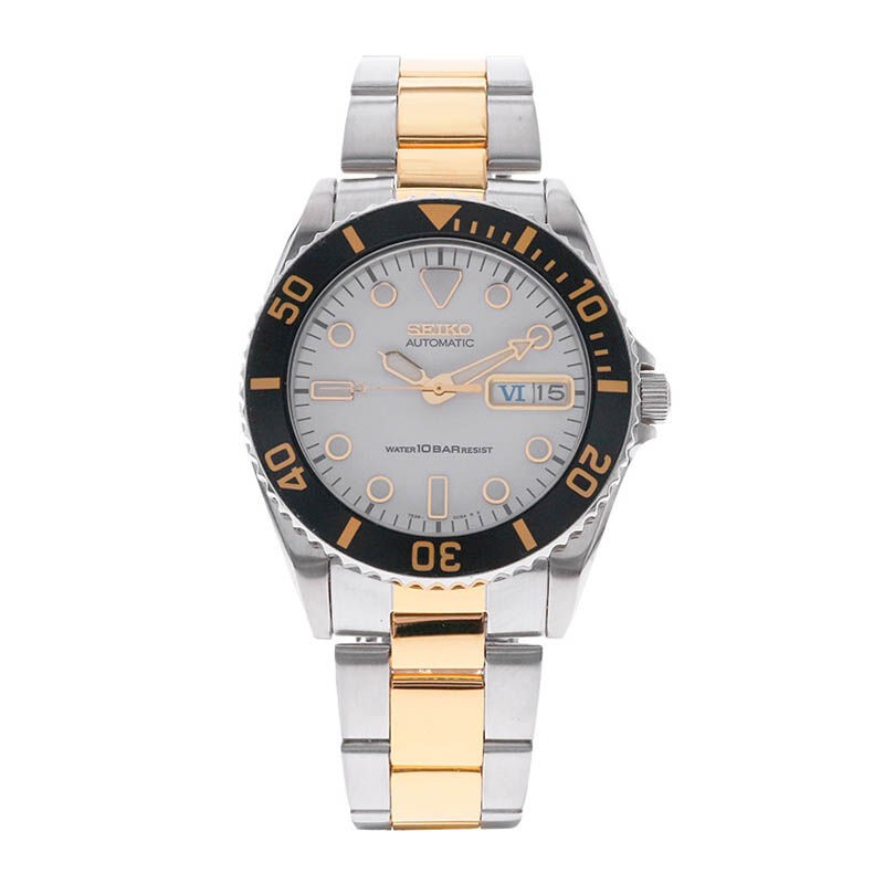 Seiko Automatic SKX027K2 White Dial Two-tone Stainless Steel
