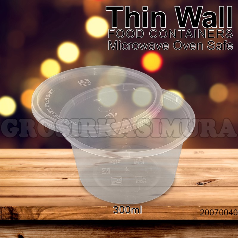 thinwall bulat 300ml food container microwave 300ml