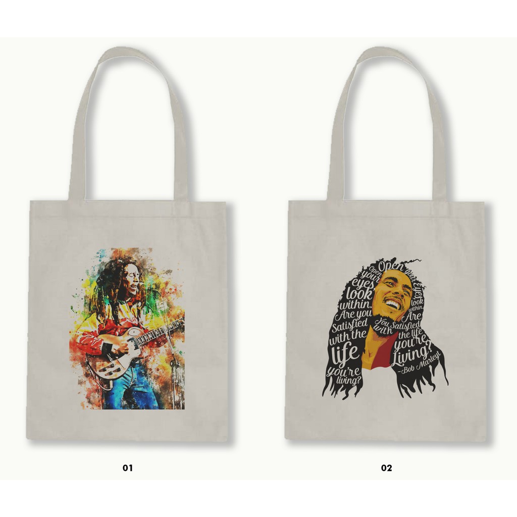 TOTE BAG BLACU 30X40 - BOB MARLEY