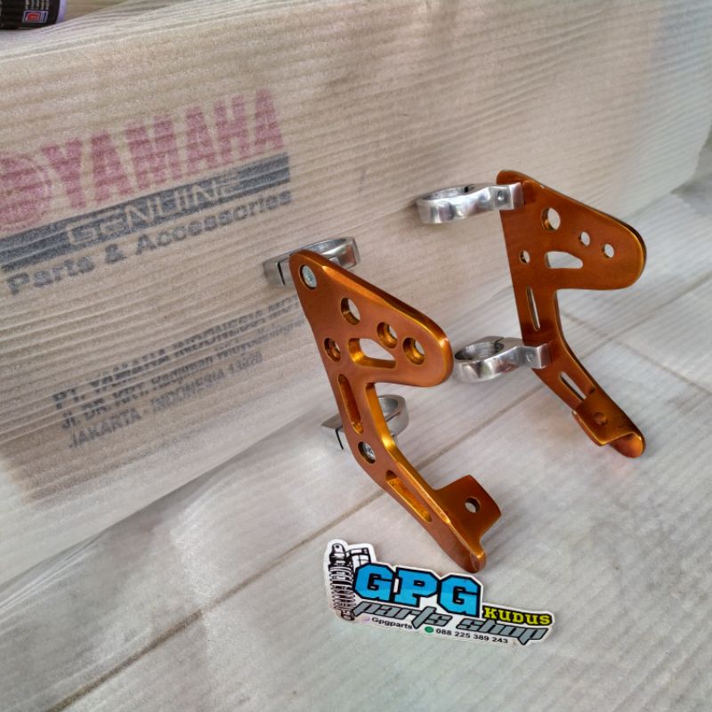 Breket Bracket Bricket Lampu CNC Copy Bpro-Dudukan Lampu Bpro Set Tulangan RX King-Cincin+kupingan Org