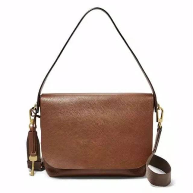 TAS FOSSIL MAYA FLAP BROWN LARGE ORIGINAL