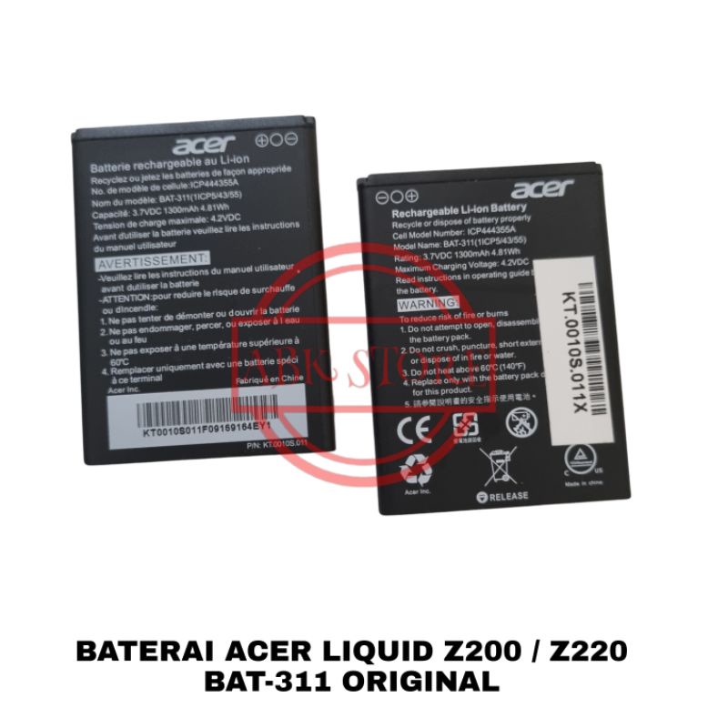 BATRE BATERAI BATTERY ACER LIQUID Z220 - Z200 BAT-311 ORIGINAL