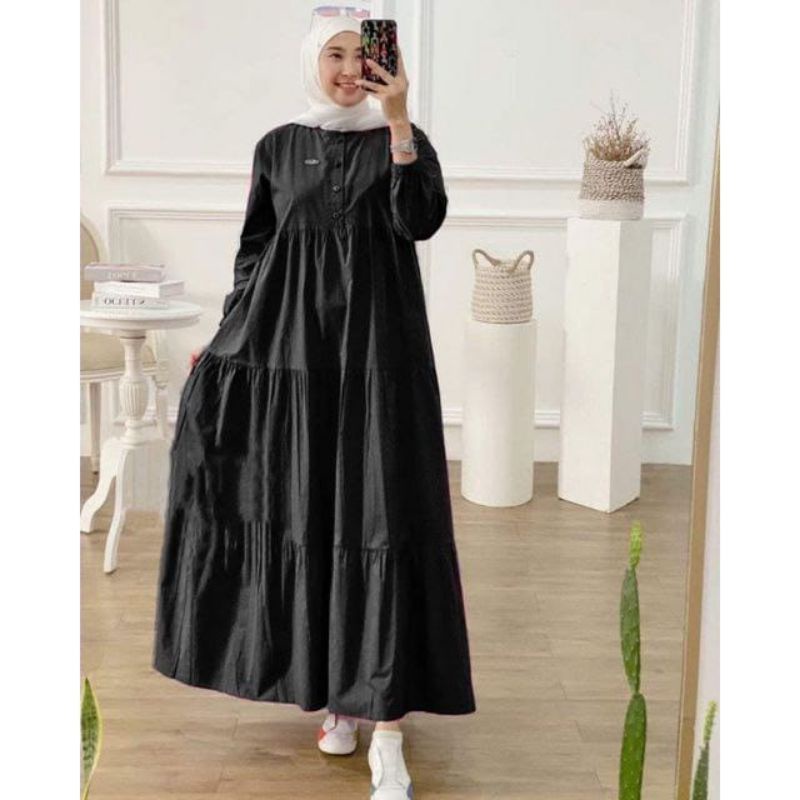 Gamis Midi Polos Jumbo Ld 120 130 140 KARENIA MIDI DRESS OVERSIZE S M L XL XXL XXXL 5L