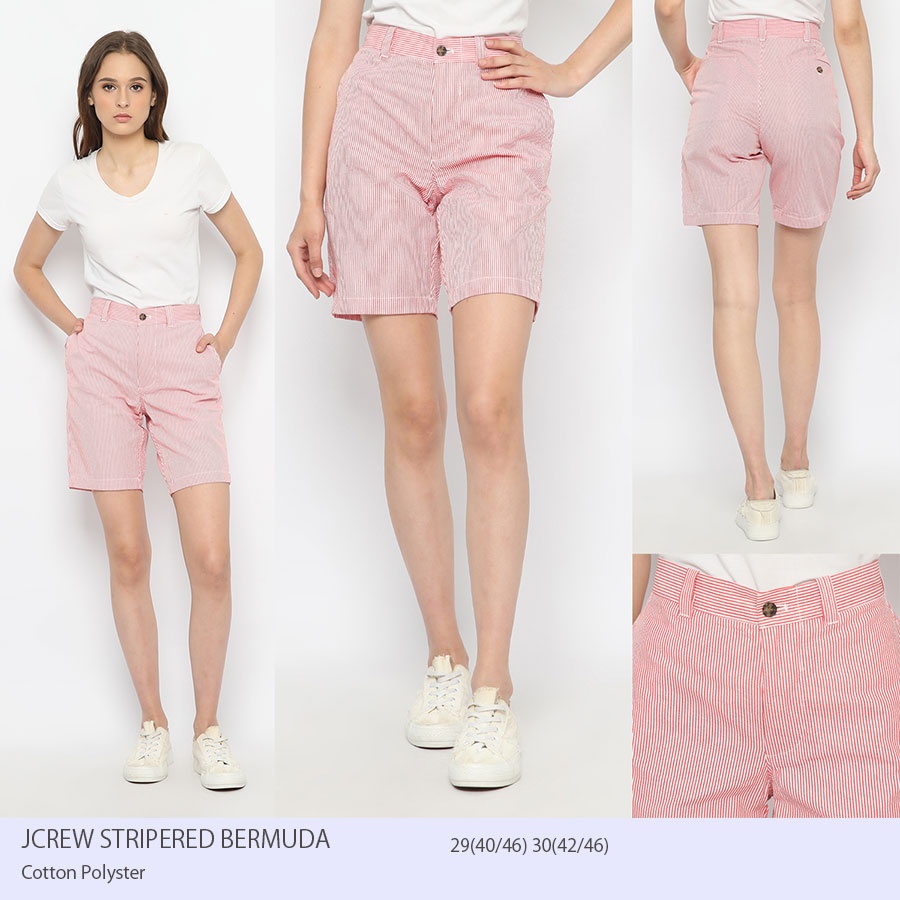 JCREW STRIPERED BERMUDA (CUTLABEL) Shorts Celana Pendek Pria Branded