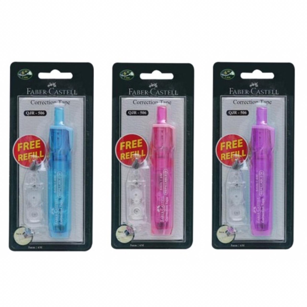 

[FABER CASTELL] Tip-Ex Correction Tape QJR-506 (Free Refill)
