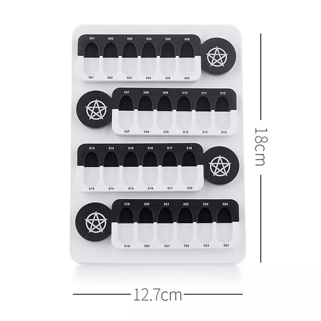 Frame Display Magnet 24warna Papan Seni kuku Palsu Display Chart Nail Art