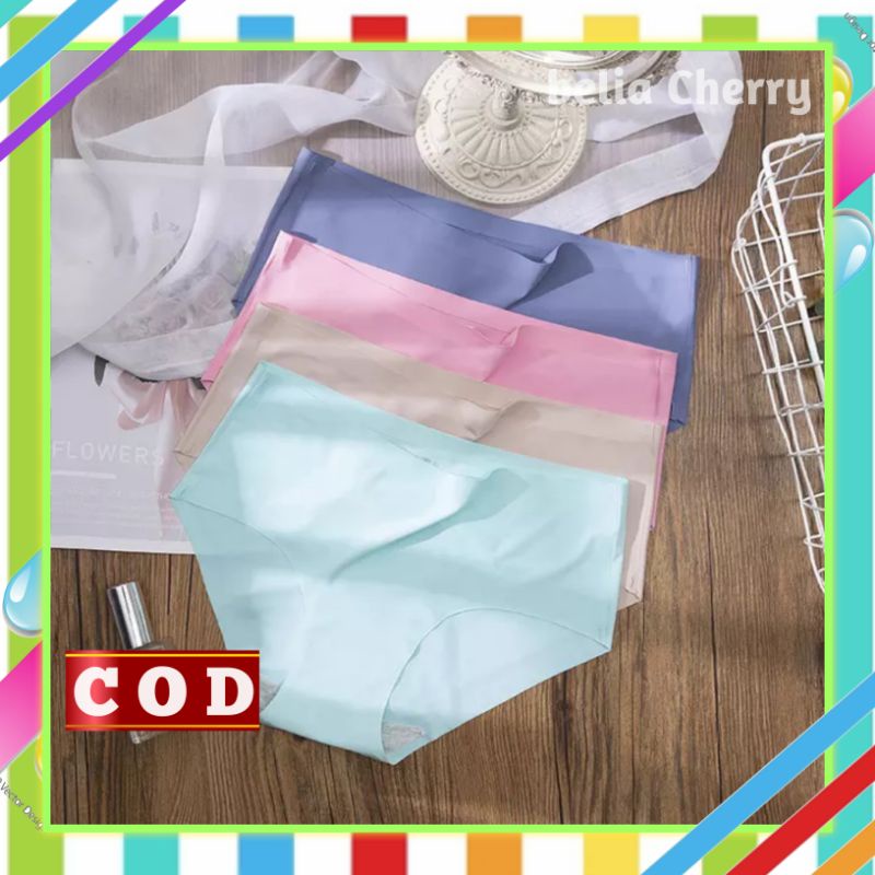 ⭐ BELINA ⭐Celana Dalam Wanita Seamless Tanpa jahitan Anti Nyeplak Es Sutra Cd Wanita halus brief nya