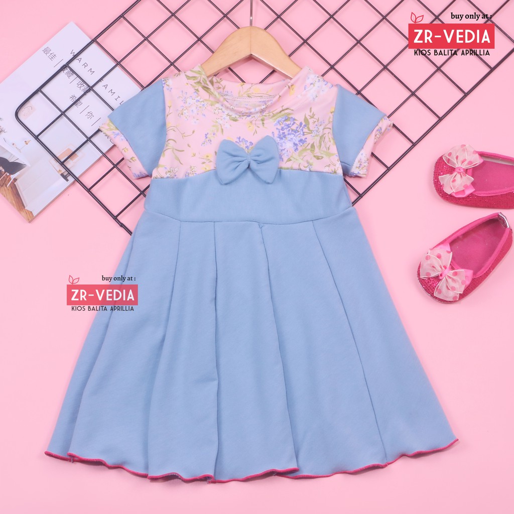 Dress Baby Kelly 6-18 Bulan / Dres Pesta Bayi Perempuan Murah Grosir Baju Harian Gaun Anak Import