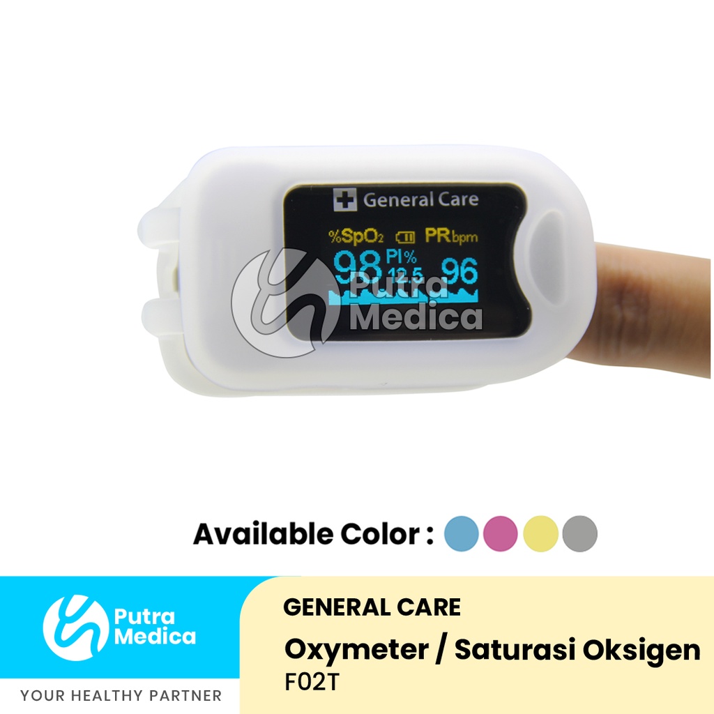 General Care Finger Pulse Oximeter OLED 3 Parameter F02T [Warna Random] / SPO2 / Saturasi Oksigen