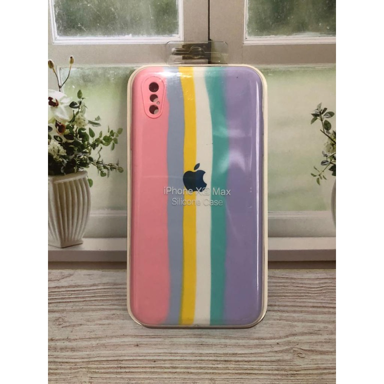 APPLE IPHONE XS MAX SILIKON CASE NEW RAINBOW COVER