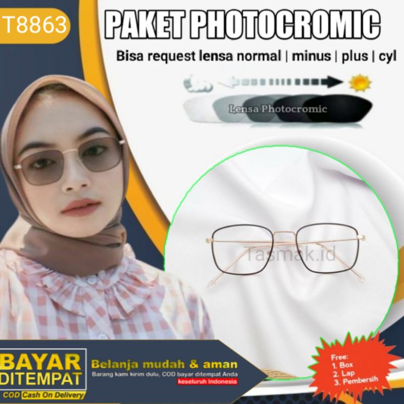 Kacamata Antiradiasi | Kacamata Photocromic | Kacamata wanita T 8863