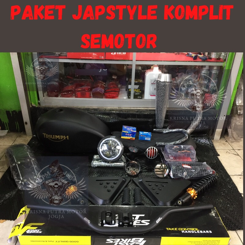 Paket Japstyle Triumph  Komplit Semotor Megapro Thunder Scorpio