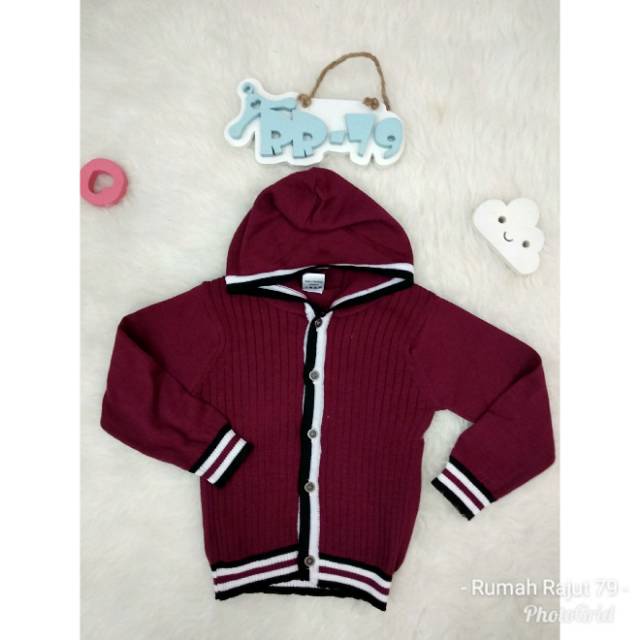 PREMIUM Jaket Hoodie Rajut Bayi Anak JHS 331 Size S-XL