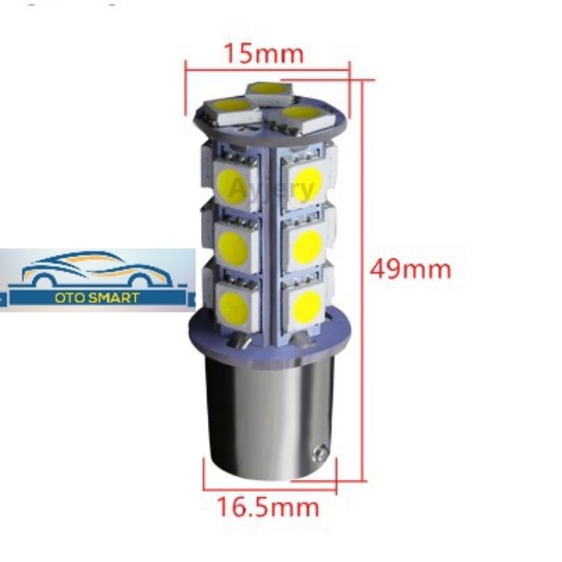 Lampu LED Rem Stop Bayonet 1157 /18 &amp;13 Mata untuk Mobil - Motor Kaki 2 DC